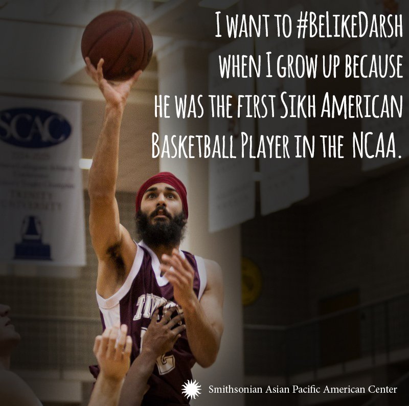 SmithsonianAPA's tweet photo. On top of playing basketball @Trinity_U, @DarshPreetSingh was an engineering major. #brainsANDbrawn #BeLikeDarsh https://t.co/jgrfXzYINX