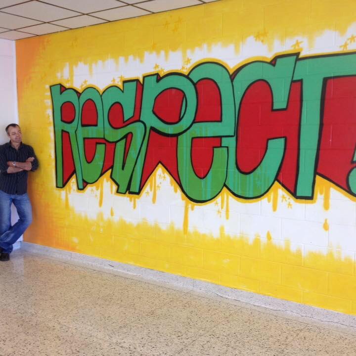 Michael Gaultois spent the am speaking to Malcolm's 7s and 8s. Awesome message and love that he loves our wall!