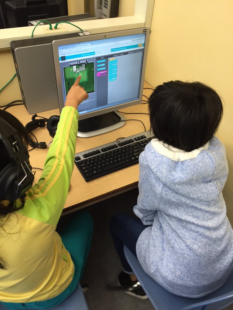 3rd, 4th, &amp; 5th graders strengthening their programming skills during our hour of coding week!!! #vision2025#LAWTON