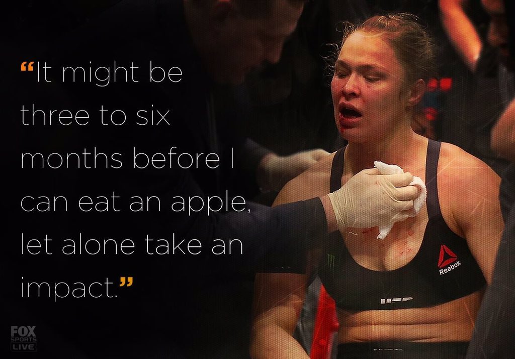 JacksonDickk's tweet photo. It's ok Ronda I prolly won't eat an apple for the next three to six months either..... https://t.co/i5klfsWVlm