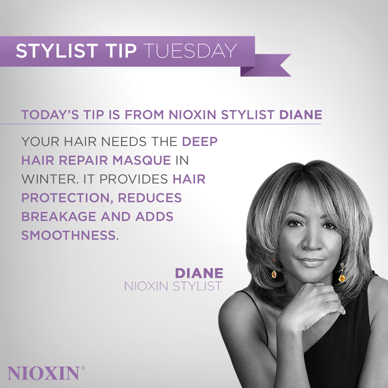 NioxinProducts's tweet photo. See what our Top Artist Diane Stevens recommends for replenishing your roots this #winter. #StylistTipTuesday https://t.co/TIWWOk8bIw