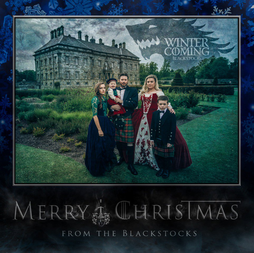 Merry Christmas from the Blackstock clan! @GameOfThrones  #gameofthrones #winteriscoming #riverisnotworried