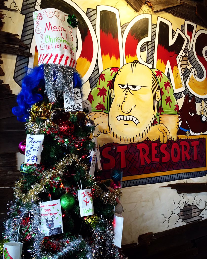 DicksOrlando's tweet photo. Merry Christmas from Dick's! #hohoho #xmastree #dicksorlando #makemelaugh #twistedtuesday https://t.co/Vlm6lLacVD