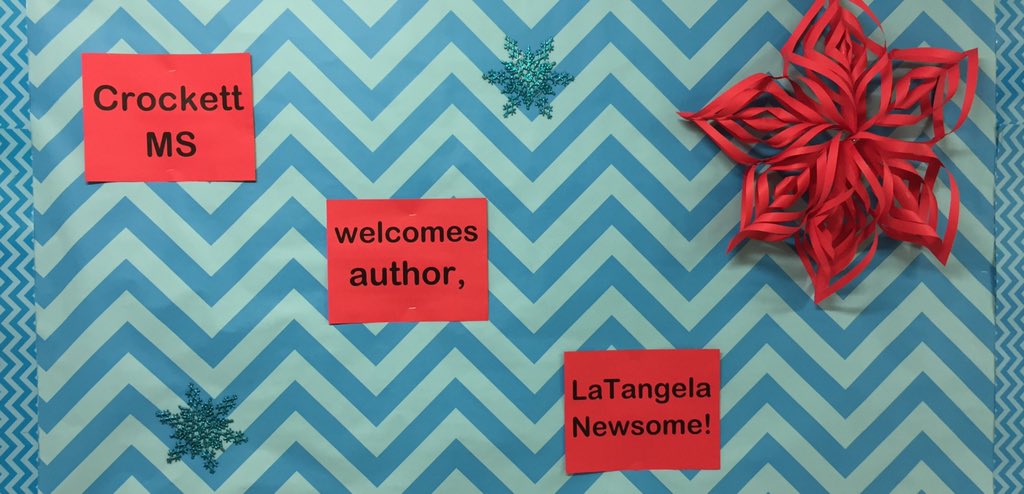 CEstradaReads's tweet photo. Thanks to LaTangela Newsome for visiting @crockettmslib today! @bratzchat #sendingpositiveenergy https://t.co/KLuVV9jnDI