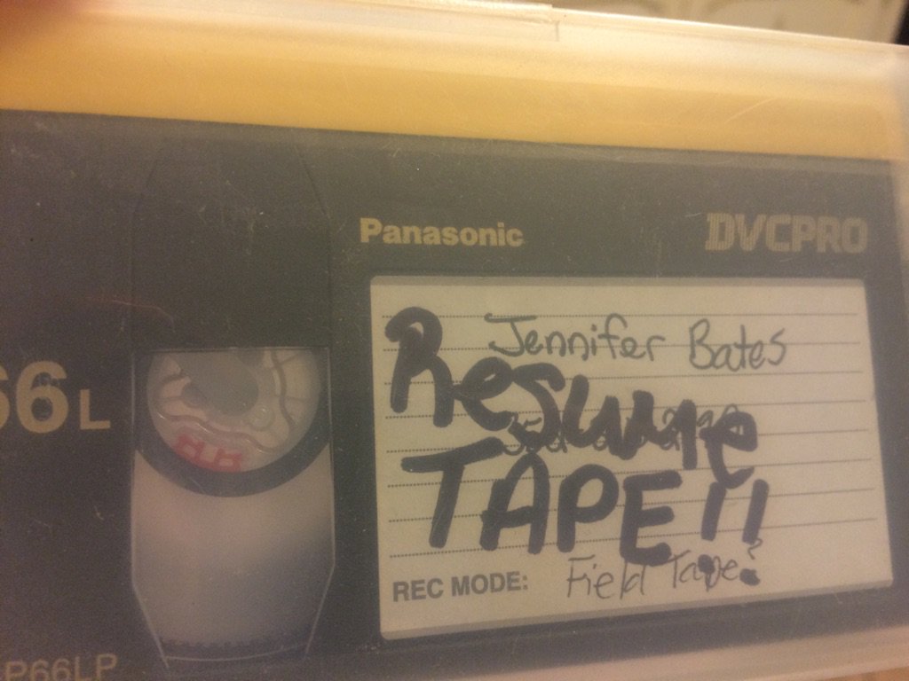 _JennBates_'s tweet image. The original resume tape #DVCPro #TapeToTape