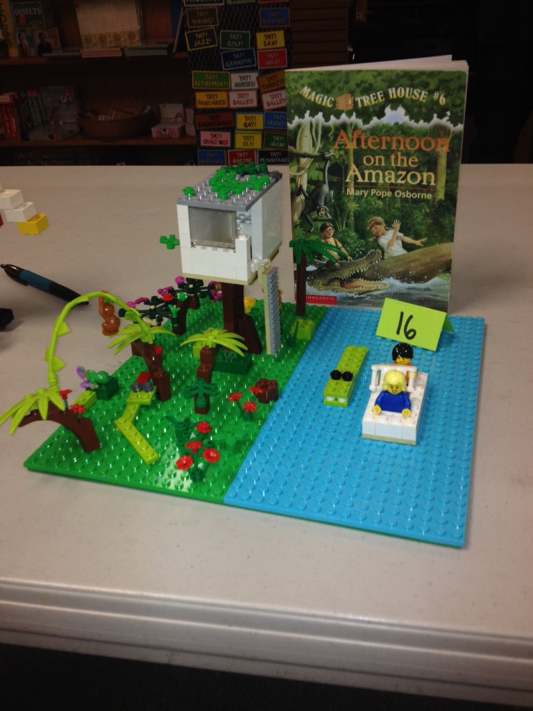 quailridgebooks's tweet photo. Two #Lego creations from #ABCombs kids - and many more. Winner gets $25 gift card to Quail Ridge @ABCombscatchup https://t.co/Z9FOX8Za57