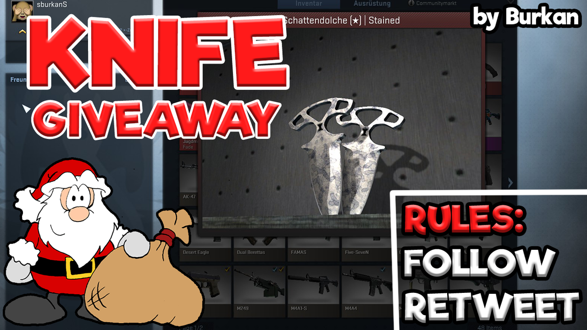 BurkanBoi's tweet photo. KNIFE GIVEAWAY!!
RULES:
-FOLLOW MY ACCOUNT
.RETWEET THIS TWEET
End 22.12.2015 https://t.co/O1Fu9LWuyz