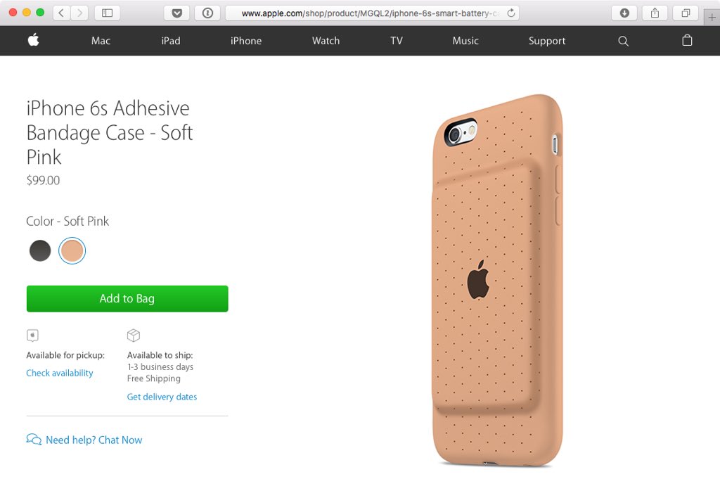 RichardCoward's tweet photo. New iPhone 6S smart battery case looks like an adhesive bandage #iphonebatterycase https://t.co/kge6l4SlXV
