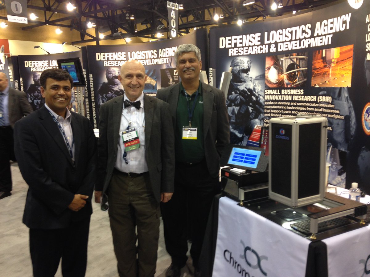 ChromoLogicLLC's tweet image. Our booth at the #DMSMS #DMC drew strong interest from the military supply chain stake holders. #DMSMS2015 #DMC_2015
