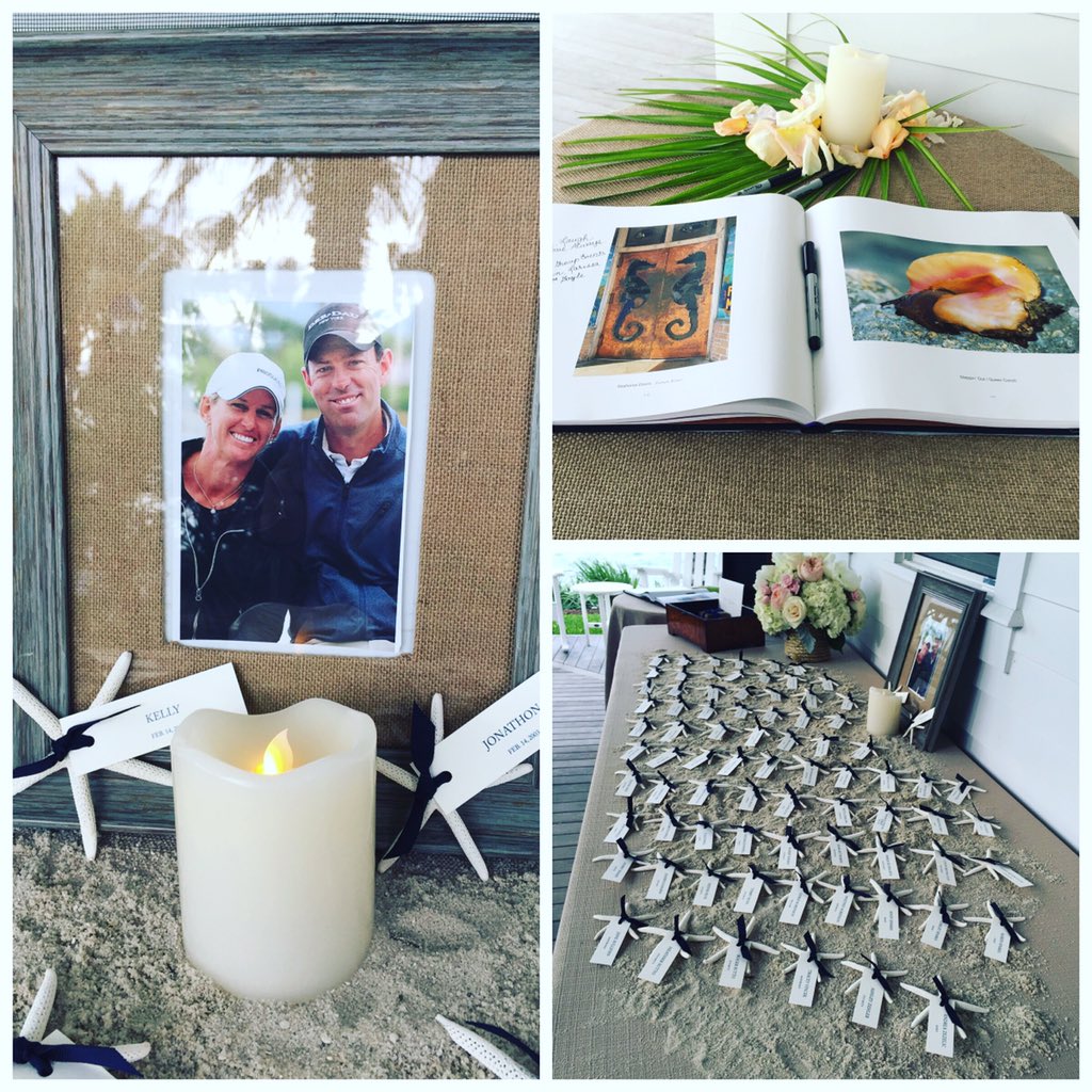 DestWedPro's tweet image. Welcome Table complete with guest book and a photo of our gorgeous couple! #MrandMrsMillarKW #swivelgroupevents