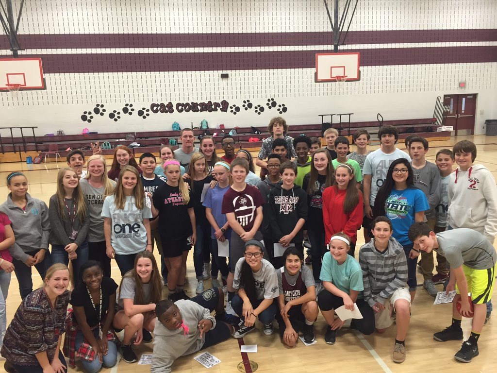 AMCMSFCA's tweet photo. What a message today!! Special thank you to @Aggie_Baseball's Joel Davis for speaking to our student athletes! https://t.co/ghqGuFNdZh