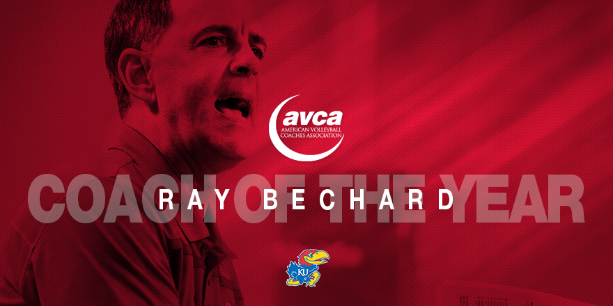 KUVolleyball's tweet photo. Coach Ray Bechard:
✓ AVCA MW Region Coach of the Year
✓ Big 12 Coach of the Year
https://t.co/dwZG0UpMK4 #kuvball https://t.co/piSF6098rF