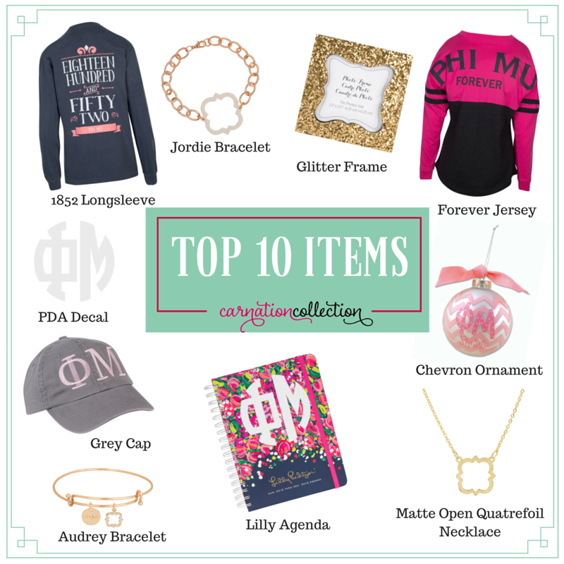 PhiMuCarnColl's tweet photo. Looking for the perfect gift? Here is a list of the top 10! >>> shop now. #cc2015gifts #carncoll #phimu https://t.co/JwWtfOgNq2