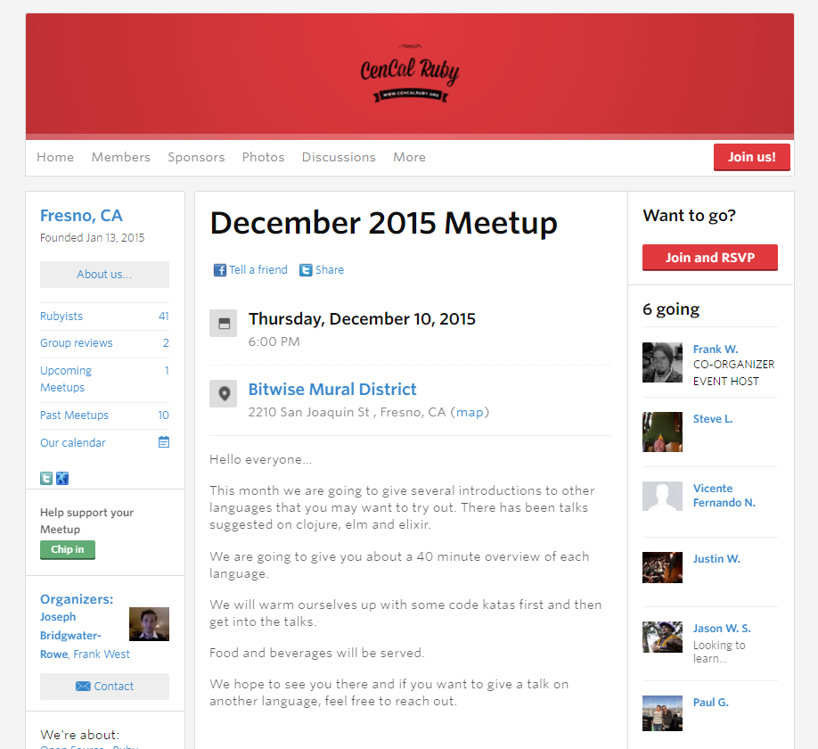 BitwiseTraining's tweet photo. Are you into Ruby? Don't miss the CenCal Ruby meetup on Thursday! More info at https://t.co/HP0DtR0rGT #Ruby #Fresno https://t.co/AgxAG0neBF