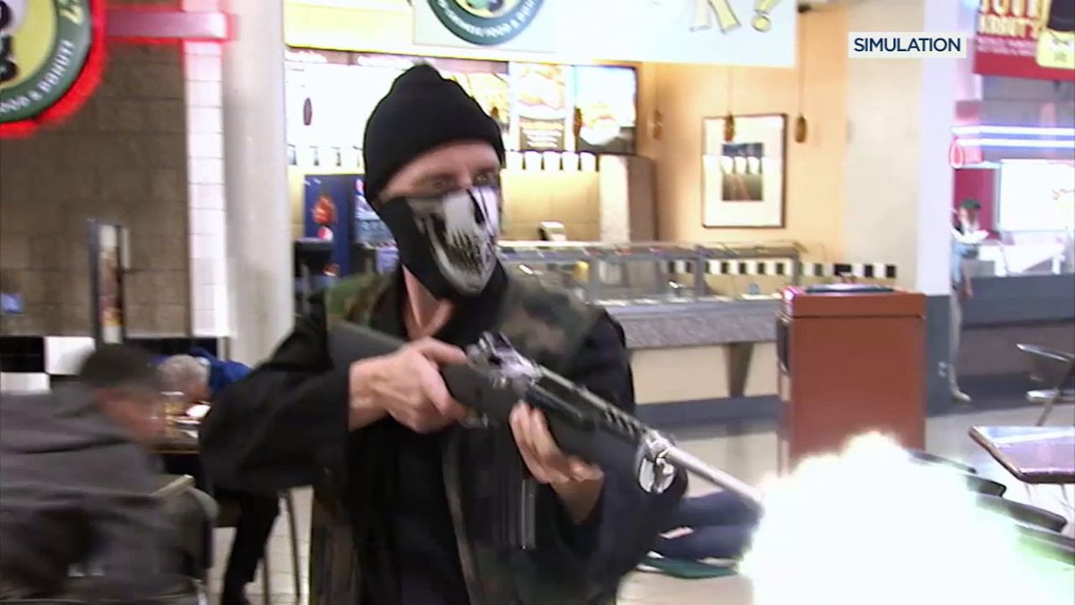 ABC7's tweet image. LASD says you have 3 options during an active shooter scenario: Run, hide or fight abc7.la/1OgS6IA