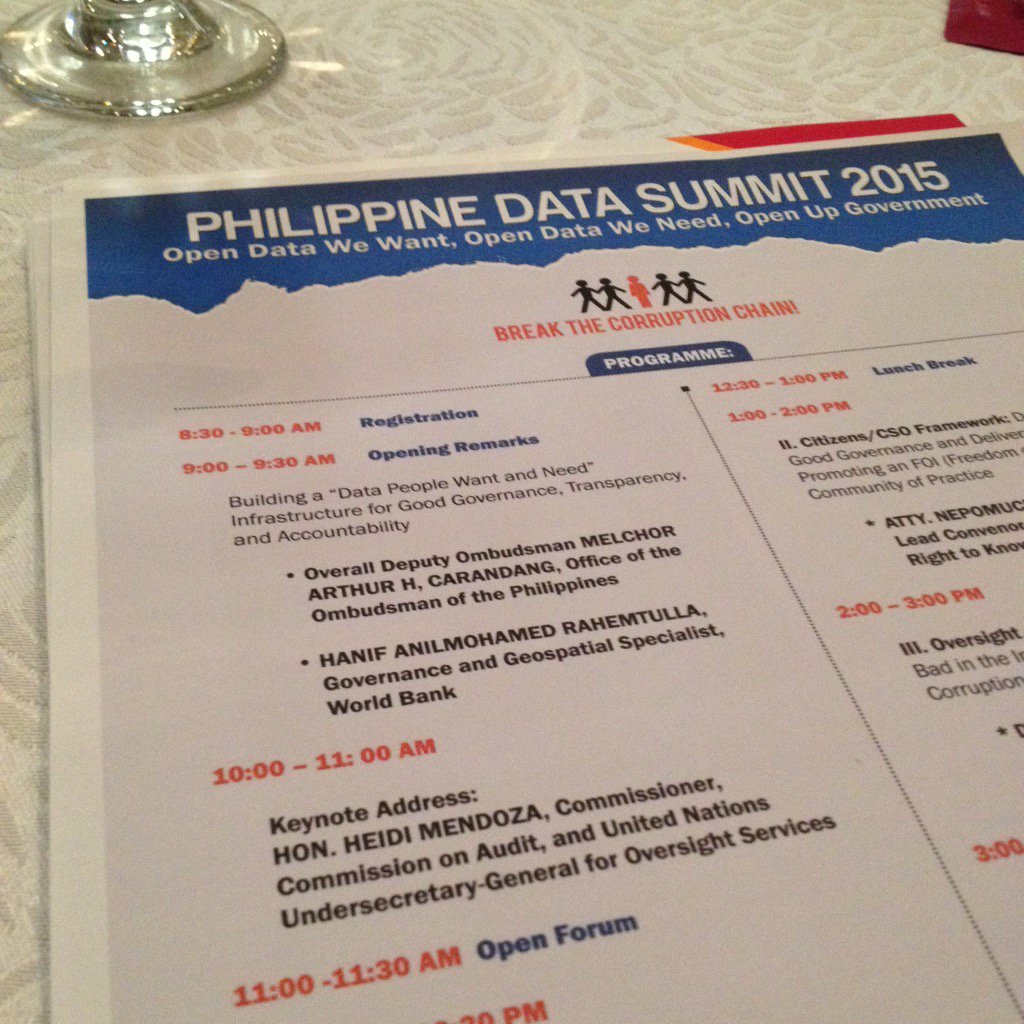 BantayKita's tweet image. @BantayKita is attending the #DataSummitPH #BREAKTHECHAIN @PWYPtweets