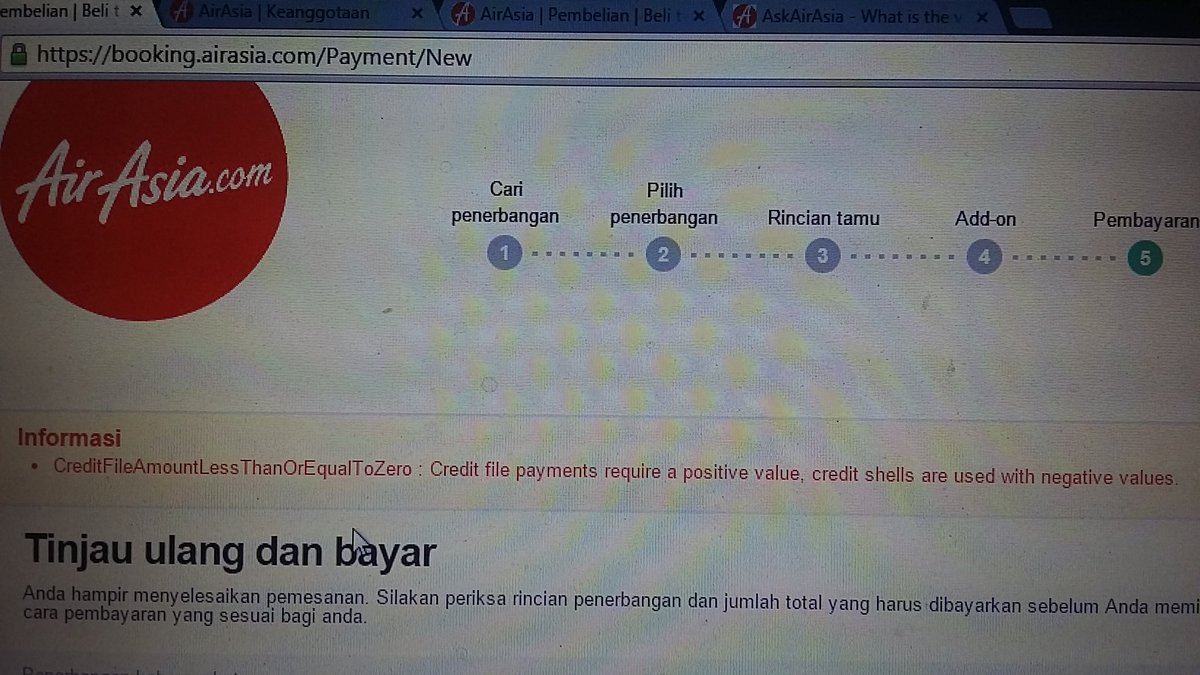 Hi <a href="/askairasia/">darrel cosby</a> I could't pay using my credit balance. My account no 2107652342 Please help. Thx