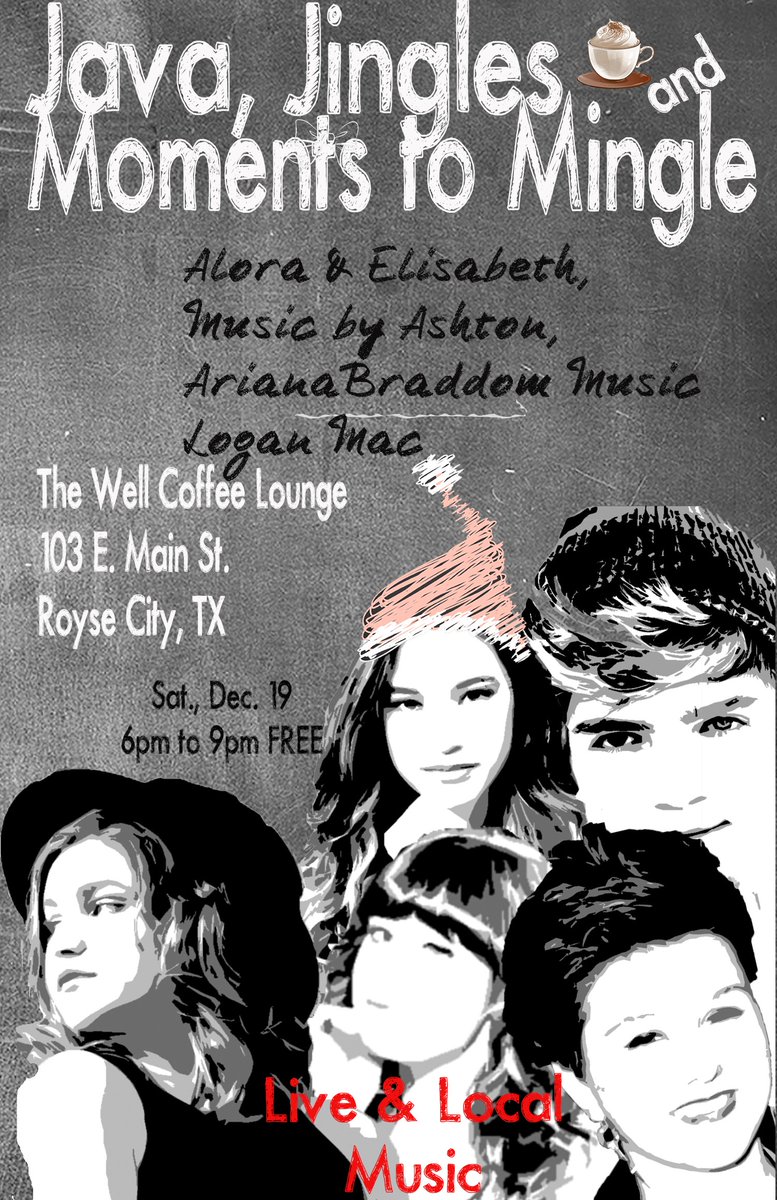 veryalora's tweet photo. FINALLY, we are local.   Come see us #RoyseCity #Poetry #Wylie.   12/19 @TheWellCoffeeRC  from 6pm to 9pm. https://t.co/9VefKUMJuz