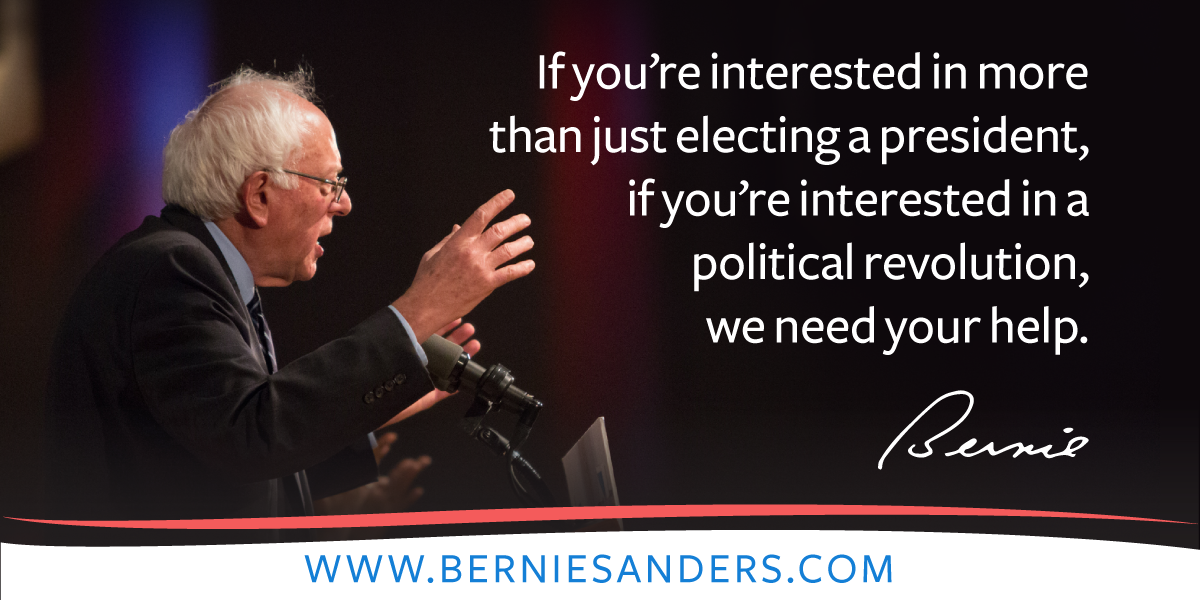 BernieSanders's tweet photo. If you’re interested in more than just electing a president, we need your help. https://t.co/DeV0NhI2mi https://t.co/Hph17vdGi0