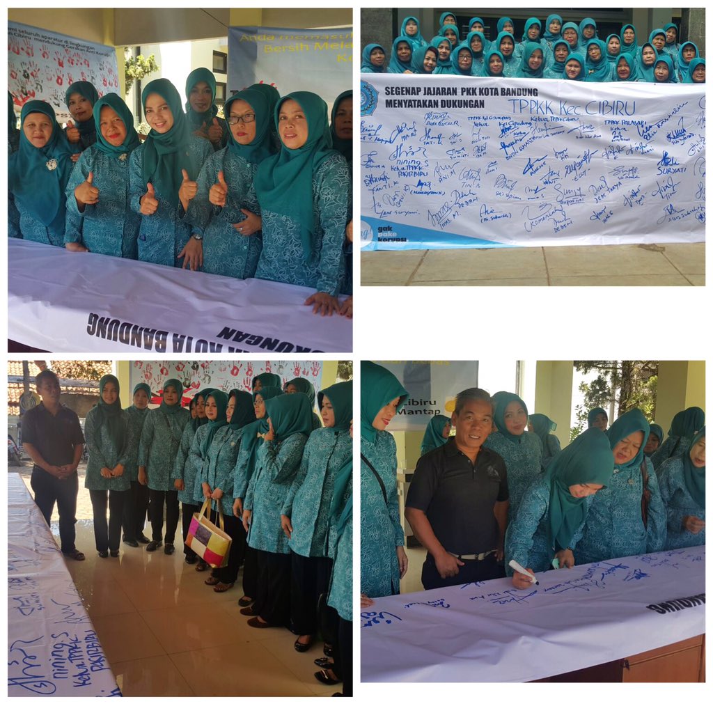 HERLINAZAM2's tweet photo. @ridwankamil @ata_lia @PKK_KotaBDG @KecamatanCibiru giat penandatanganan antikorupsi tppkk kec cibiru https://t.co/GnKoxWV1pf