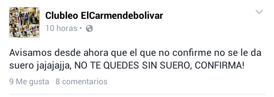CLELCARMENDEBOL's tweet photo. Te vas a perder de esta delicia?  Confirma tu asistencia y asegura tu suero! Jajajaja😂 @DISTRITOLEOF2 @ColombiaLeo https://t.co/5Q3AisMwhj