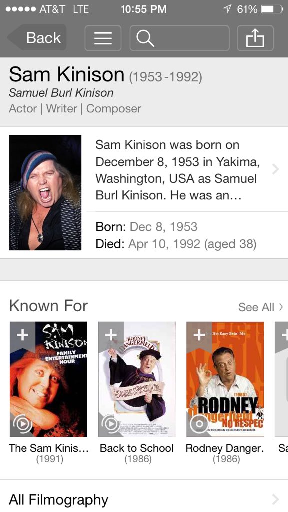 Happy birthday, Sam kinison. RIP 