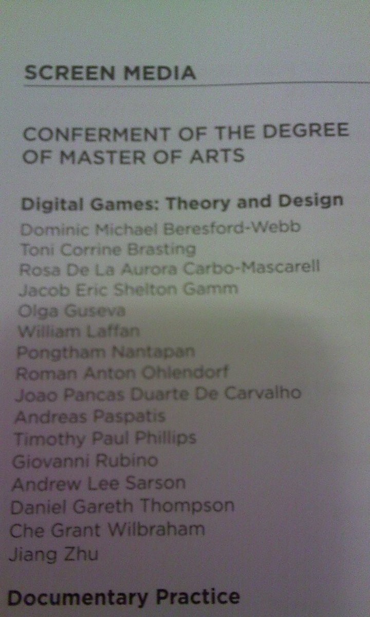 gamedesigners's tweet photo. RT @RosaMascarellD: @Bruneluni #BrunelGrad2015 #gamedev #gamedesign Digital Games MÑster of⦠https://t.co/jti5H3J0QT https://t.co/3UPdAnfs2f