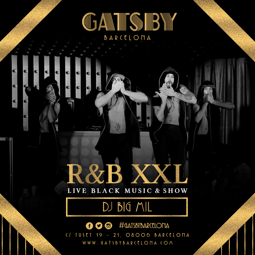 Esta noche R&amp;B XXL
Cena: Menú "R&amp;B" con cocktail "Magic" o copa incluida: 40€ 
Live black music: Funky-Hip hop-Soul