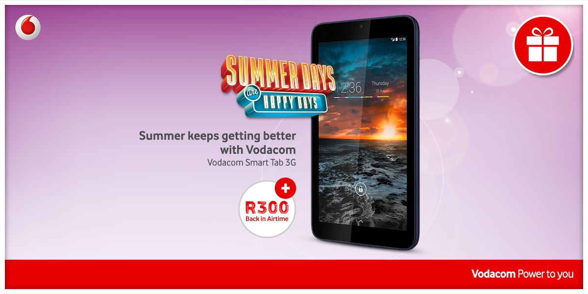 Vodacom's tweet photo. Haven’t won a #HappyDays gift yet? Get to it! RT to stand a chance to unlock today’s gift: https://t.co/Oi8vwAhyew https://t.co/3ufyL1jbFN