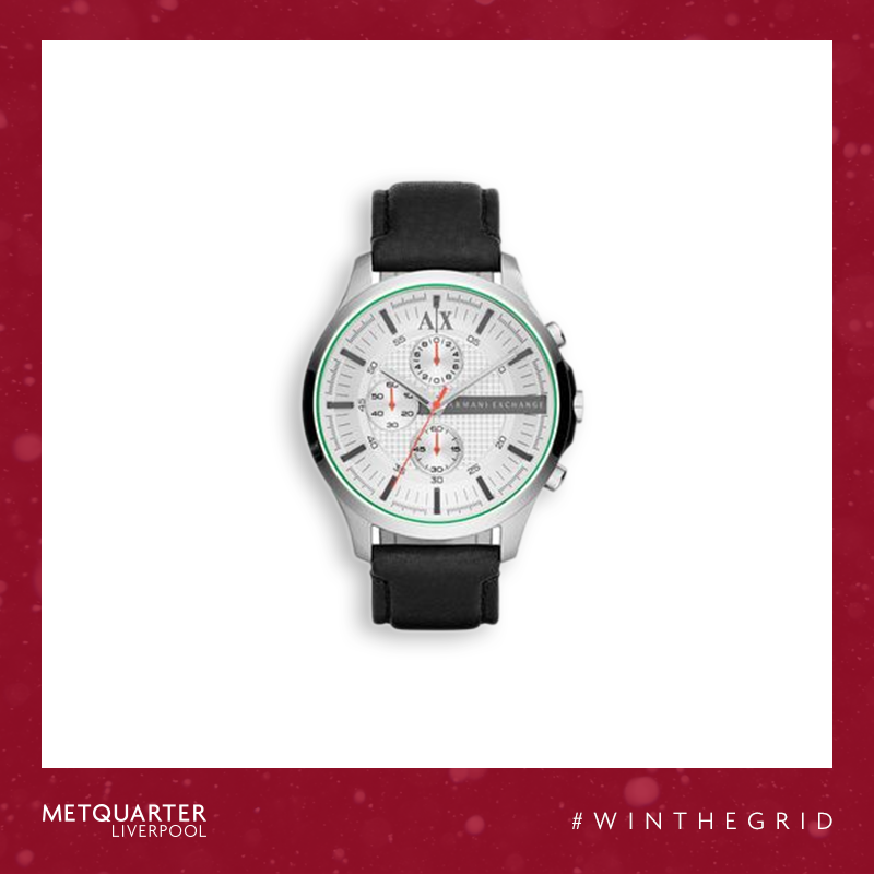 Metquarter's tweet photo. Win a stylish @ArmaniExchange watch with todays prize! RT TO ENTER Winner must COLLECT at @Metquarter #WINTHEGRID https://t.co/yK3YmWLsYN