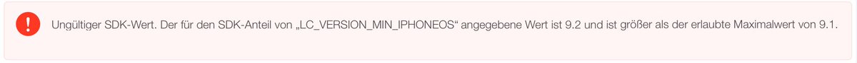 Try to release a new #app version for the #apple #appstore today #fail  #sdk #invalid #LC_VERSION_MIN_IPHONEOS #ios