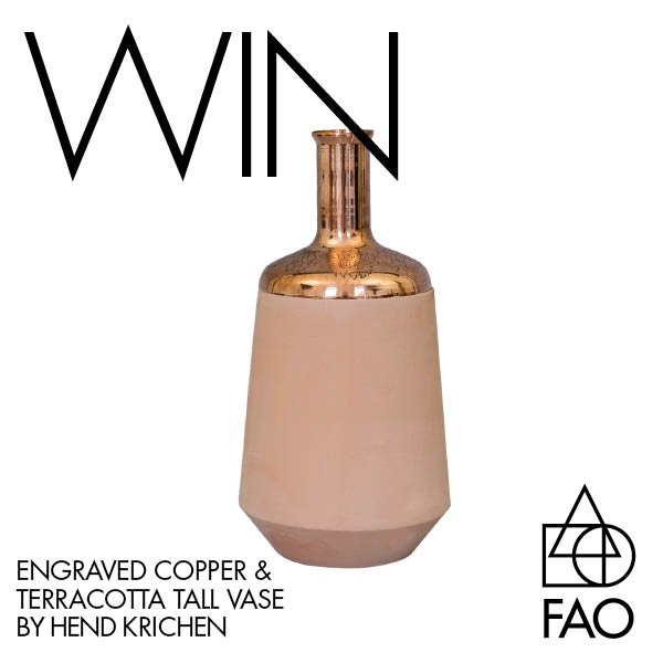 #Win a handcrafted Copper &amp; Terracotta vase by <a href="/HendKrichen/">Hend krichen</a> in our #Designer #Giveaway goo.gl/63XQ2l
