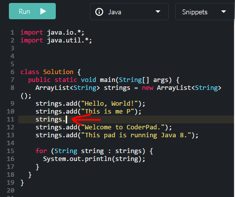 padraigmitchell's tweet photo. Can't figure out how @CoderPad 's Syntax highlighting and autocomplete works?
#coderpad #codinginterview https://t.co/rjZ2QMtgGc