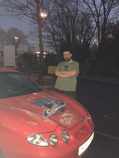 fatmancunian's tweet photo. Here it is! The most awful car you'll ever see!#thatmorningthing #fml https://t.co/WENzzkssRj