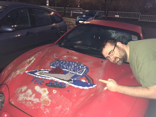 fatmancunian's tweet photo. Here it is! The most awful car you'll ever see!#thatmorningthing #fml https://t.co/WENzzkssRj