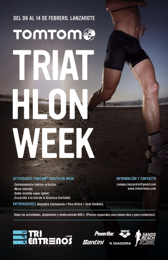 trientrenos's tweet photo. Ya os podéis apuntar. Una semana entera d Triatlon en @ActiveLanzarote 8-14 Febrer TOMTOM TRIATHLONWEEK @TomTomSpain https://t.co/L4tXnIxKVa