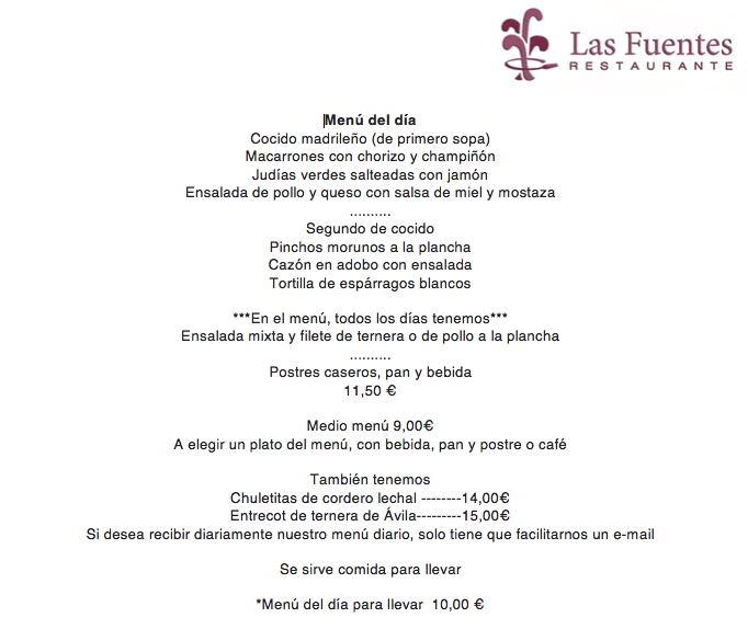 rtelasfuentes's tweet photo. #BuenosDías!! Vamos a por el #SegundoLunes de la semana!! Os dejamos nuestro #menudeldia! https://t.co/2nGFjrtxBn