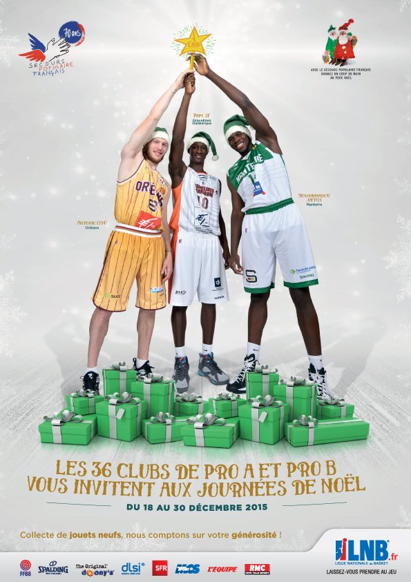 Betclic_ELITE's tweet photo. Du 18 au 30 décembre, la LNB vous convie aux #JDN2015 en soutien au @SecoursPop: https://t.co/MuotdOAAyj #ProA #ProB https://t.co/9ZWea2mJ5o