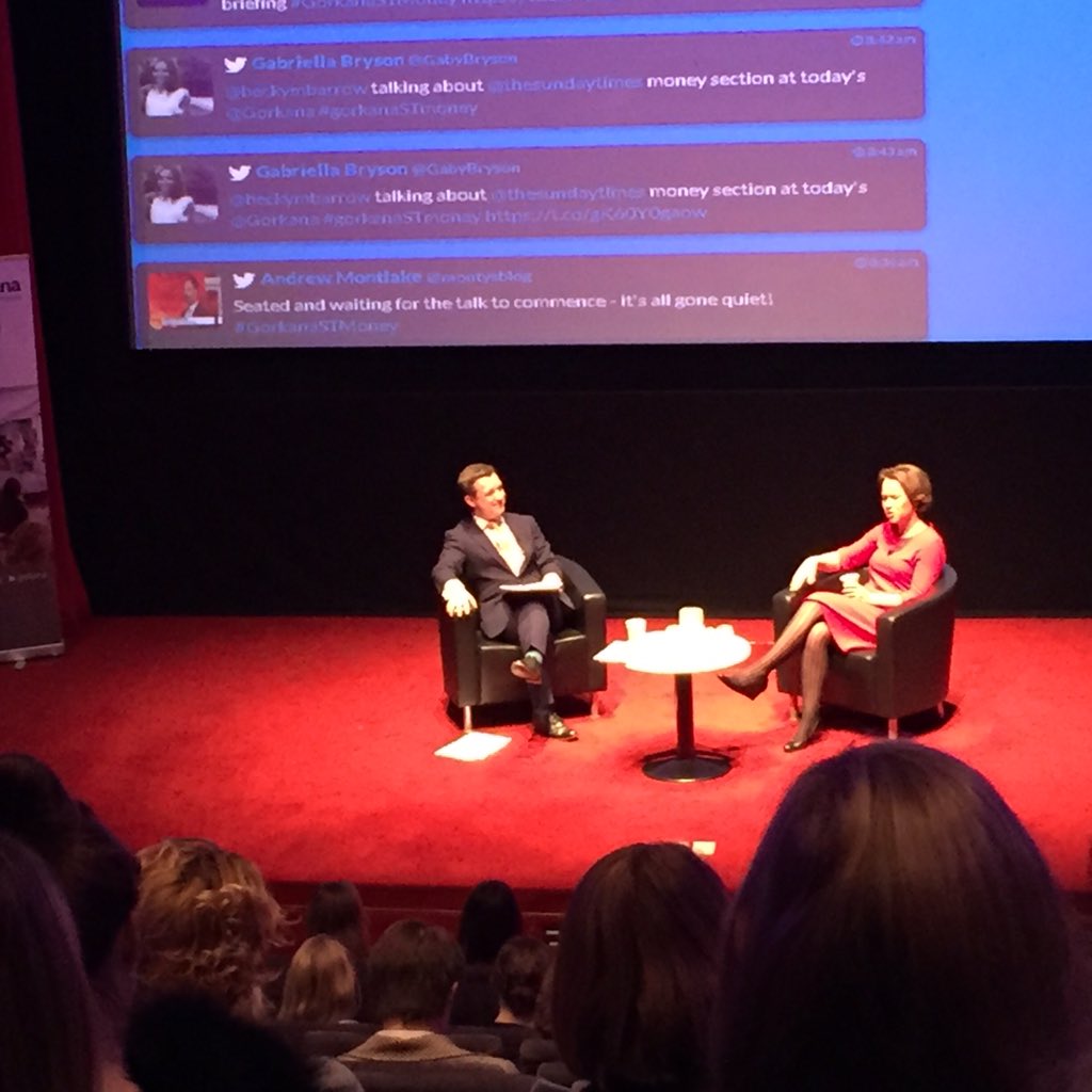 knitIam's tweet photo. 'Great PR is a great help - bad PR is a nightmare' says @beckymbarrow #GorkanaSTMoney https://t.co/EB2BRcqWkh