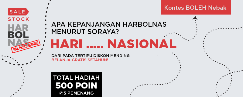 SaleStockID's tweet photo. Retweet &amp; lengkapi kepanjangan #HARBOLNAS , Mention 3 tmn Sista utk belanja di Sale Stock tanggal 10-12 December! https://t.co/kEyC3hn0FC