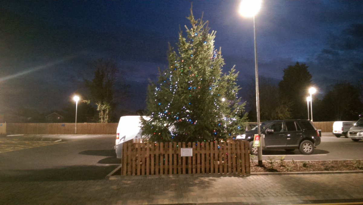 We have supplied the Christmas tree for the Co-op at Collingham.
