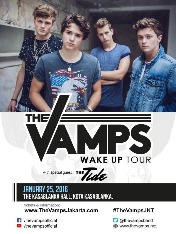 JakartaConcerts's tweet photo. THE VAMPS - Jan 25th 2016, The Kasablanka Hall, Kota Kasablanka Mall, JKT | Promoted by @FanfareLive https://t.co/sxJTCrfQ9l