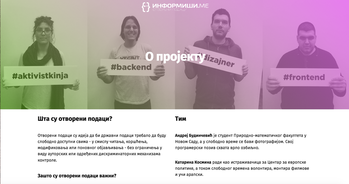 CEPBelgrade's tweet photo. .@KosmiKatarina je na proteklom @hakatonrs takmičenju radila na stvaranju aplikacije koja prati #OpenData u Srbiji https://t.co/4iwf3LxMqV