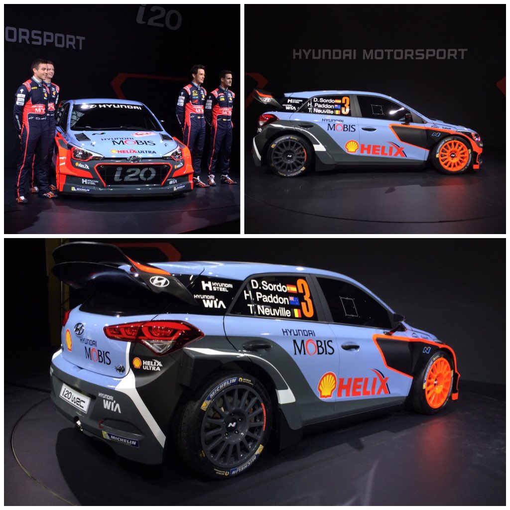 thierryneuville's tweet photo. Ladies and gentlemans! We are proud to present you the New Generation i20 WRC! #Beauty #WRC #TN https://t.co/aBwFaNkHY4