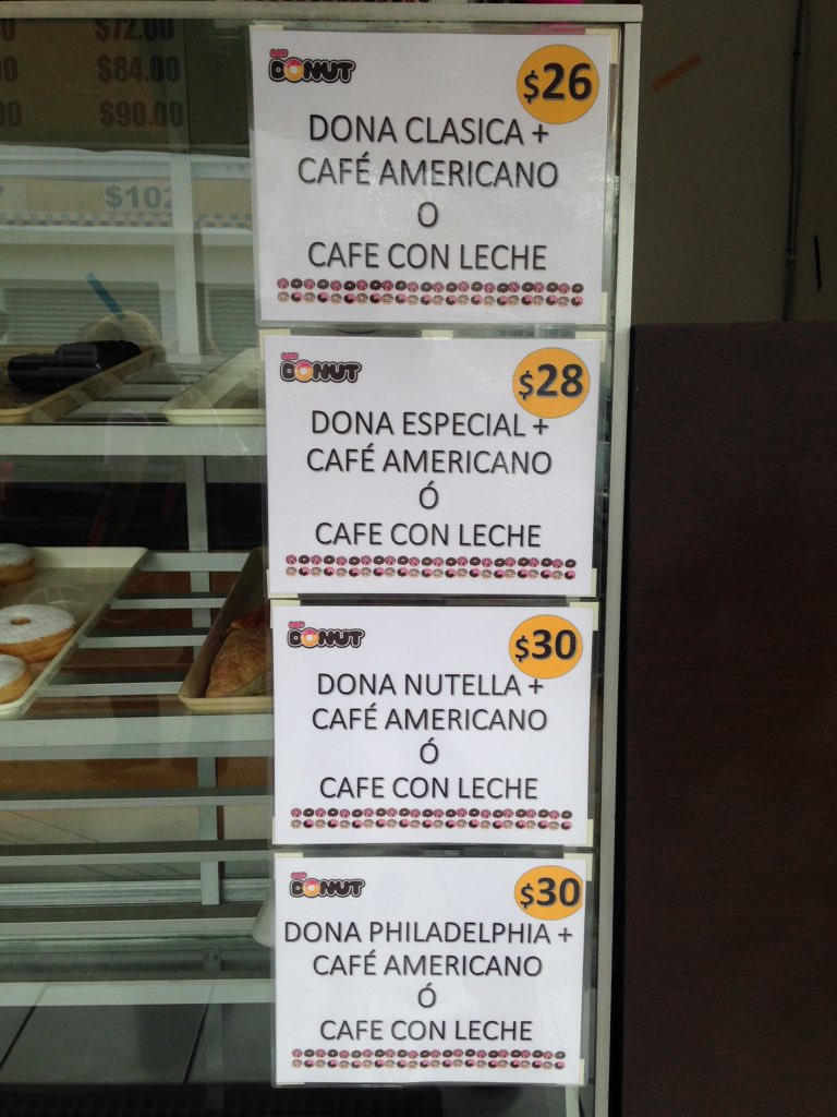 Disfruta de nuestros nuevos combos Dona + Cafe aplica solo Suc. Mr. Donut Marimba