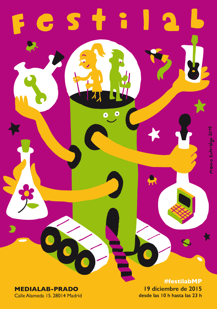 Tyrexito's tweet image. He hecho el cartel del #Festilab del próximo día 19 de diciembre en @medialabprado: medialab-prado.es/article/festil…