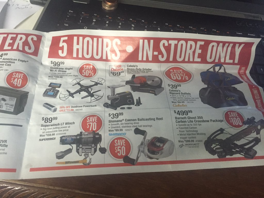 LandTawney's tweet image. Drones advertised in the hunting section?  Shame on you @Cabelas.  #huntingethics ban Em for hunting and scouting!