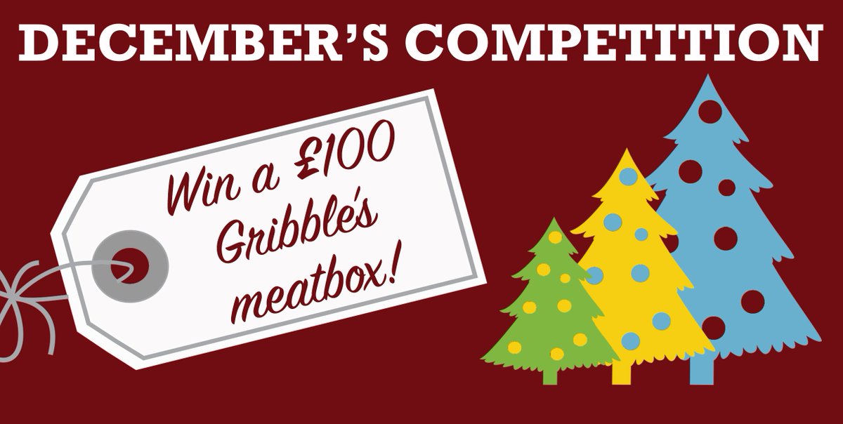 GribblesButcher's tweet image. WIN A £100 GRIBBLE'S CHRISTMAS MEATBOX! Follow and retweet to enter. Winners drawn 16/12. Good luck! #shoplocal