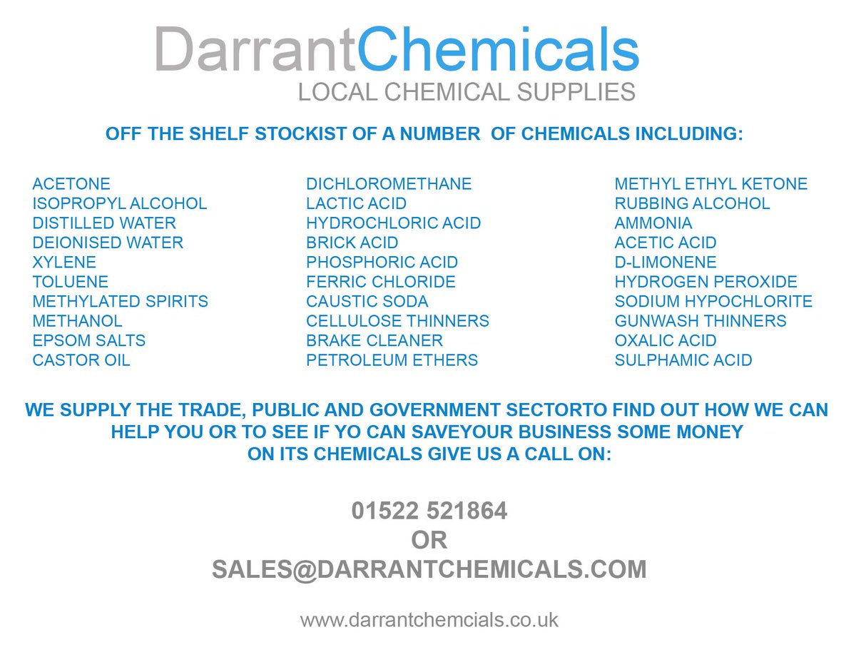 DarrantChemical's tweet photo. UK Chemical Suppliers

https://t.co/ZVCfrD800B https://t.co/aXDTpCRjNu
