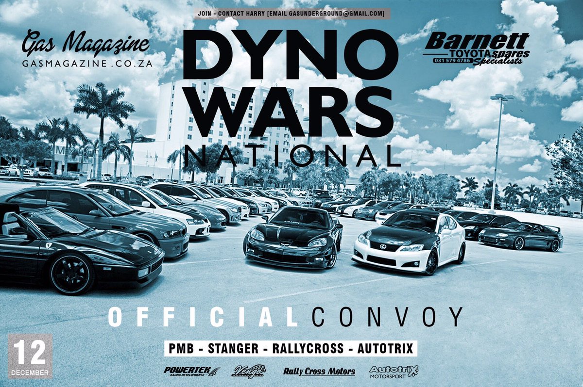 OriYash's tweet photo. Official Convoy to Dyno Wars contact gasunderground@gmail.com 031 828 0316 https://t.co/hqwDtl6F5g